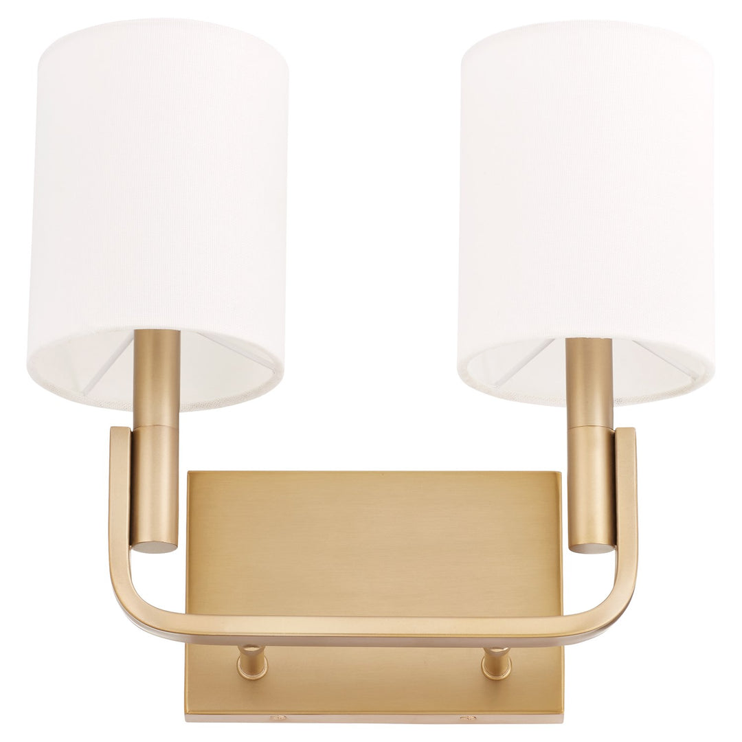 Tempo 2Lt Wall Mt - Aged Brass by Quorum
