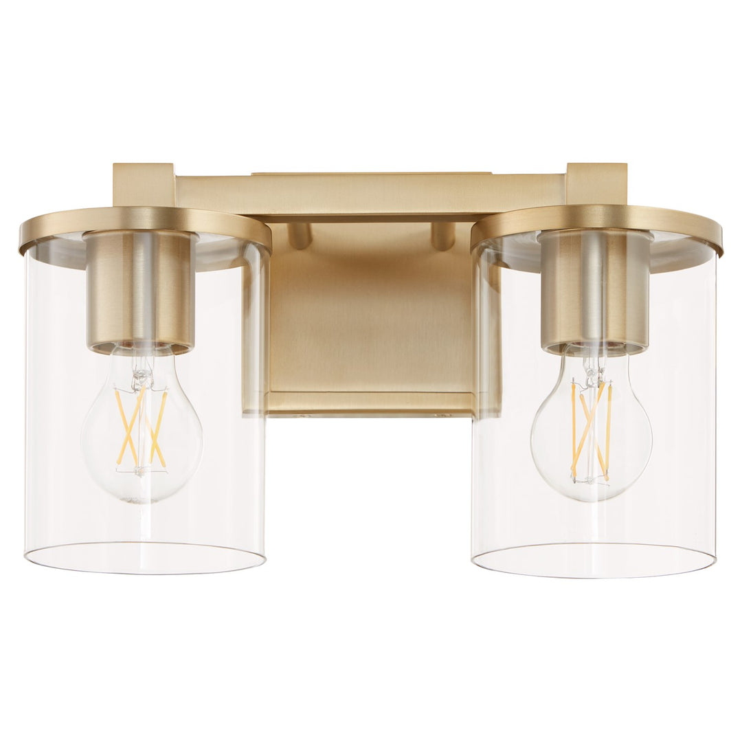 Bolton 2Lt Vanity - Aged Brass by Quorum