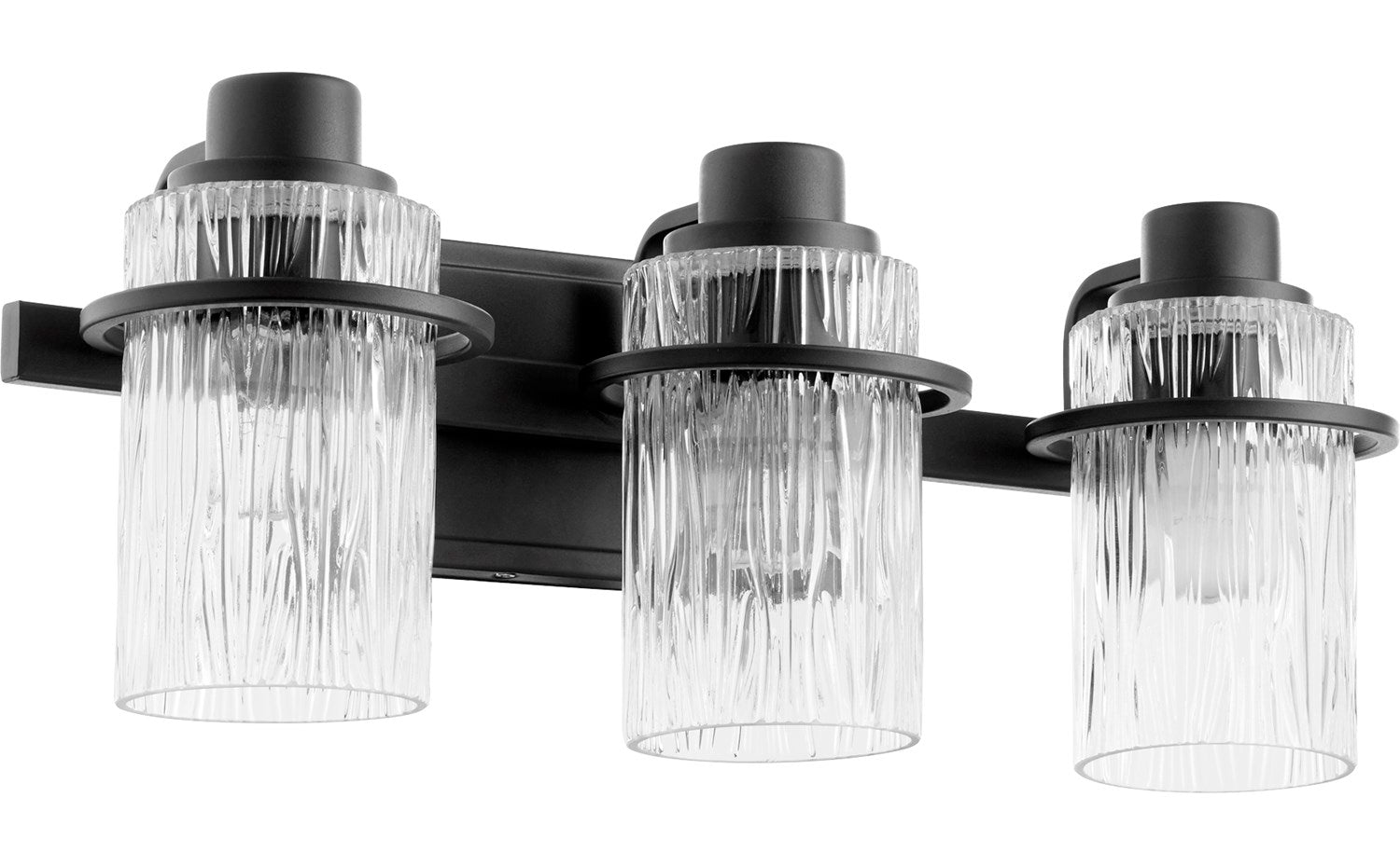 Lazo 3Lt Vanity- Textured Black by Quorum