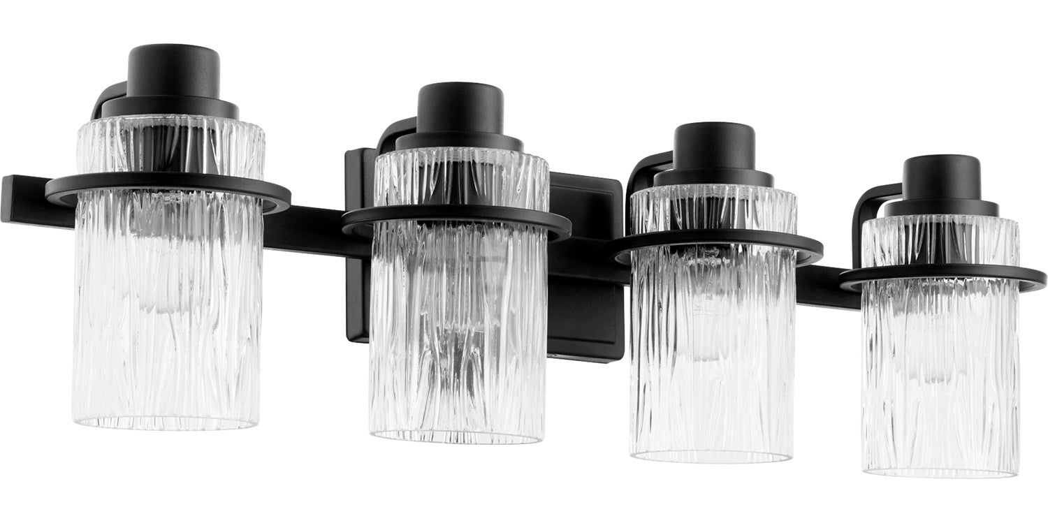 Lazo 4Lt Vanity- Textured Black by Quorum
