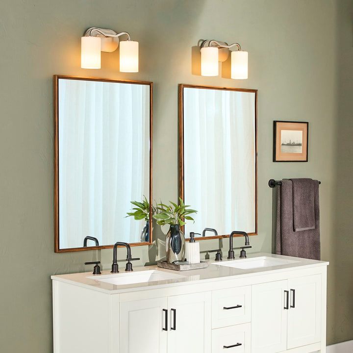 Rutherford 2Lt Vanity - Satin Nickel