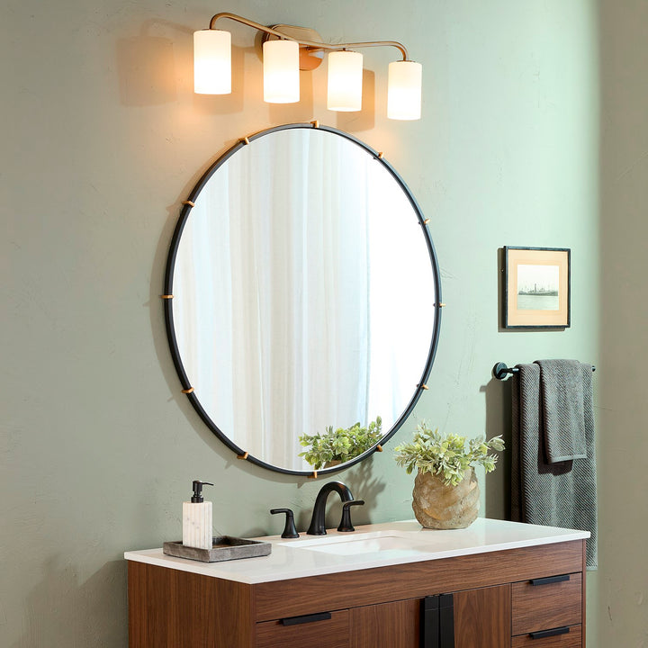 Rutherford 4Lt Vanity - Brushed Brass