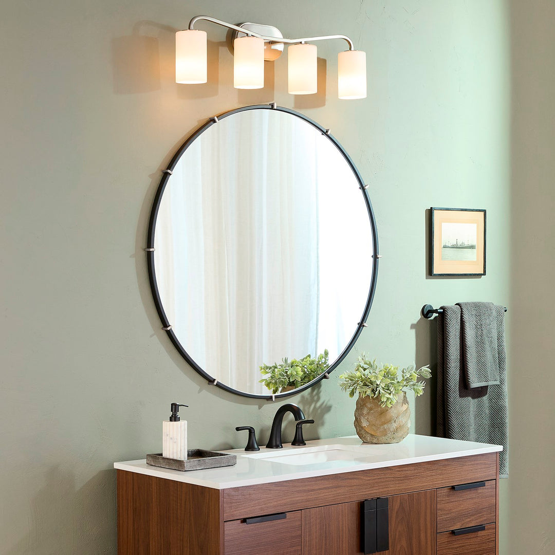Rutherford 4Lt Vanity - Satin Nickel