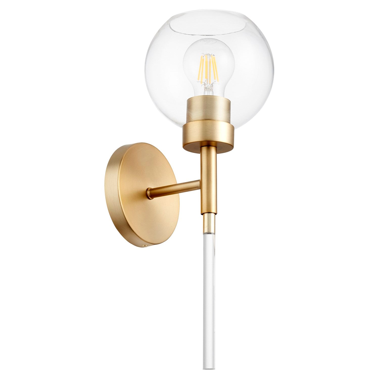 Vol‡n 1Lt Wall Mt - Aged Brass by Quorum