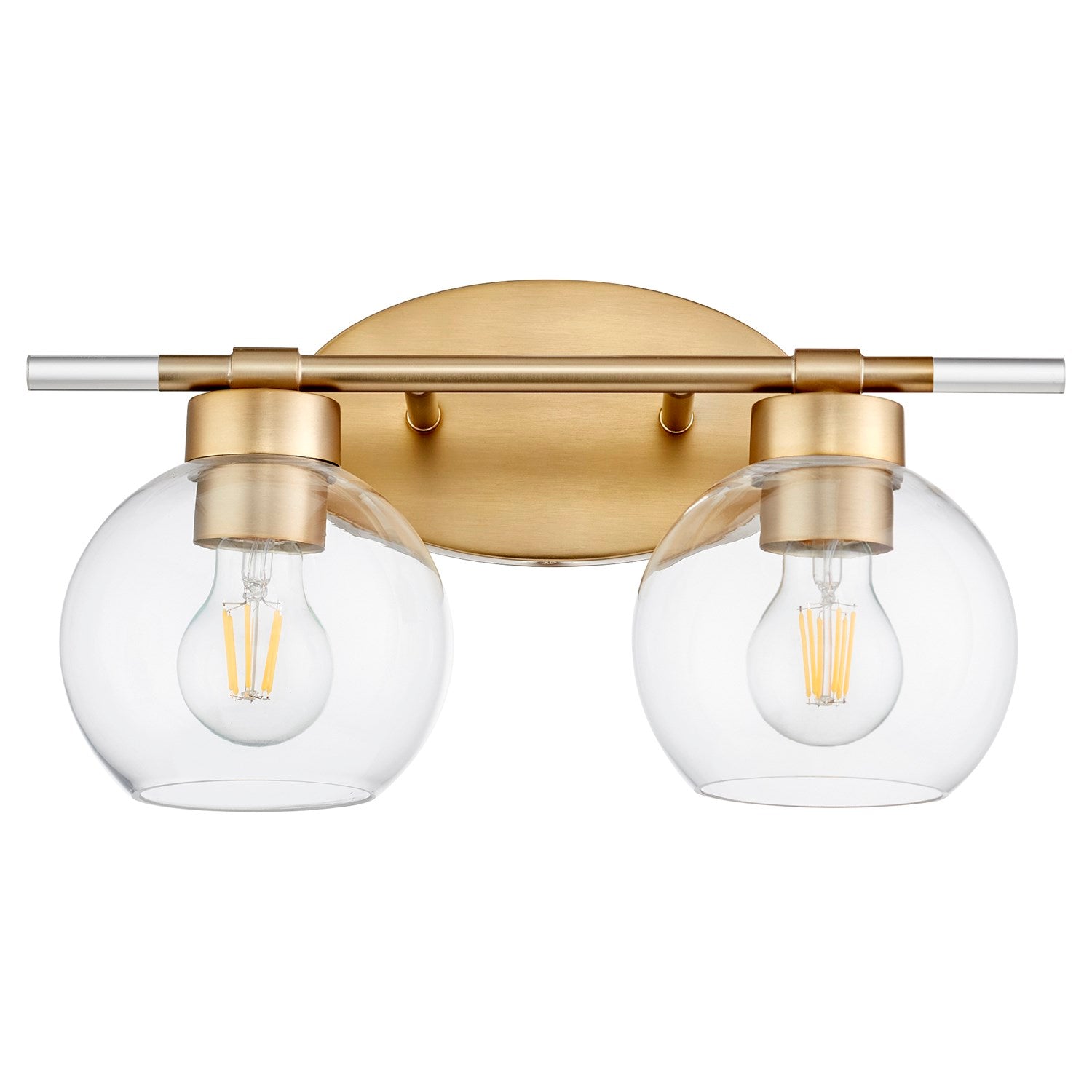Vol‡n 2Lt Vanity - Aged Brass by Quorum