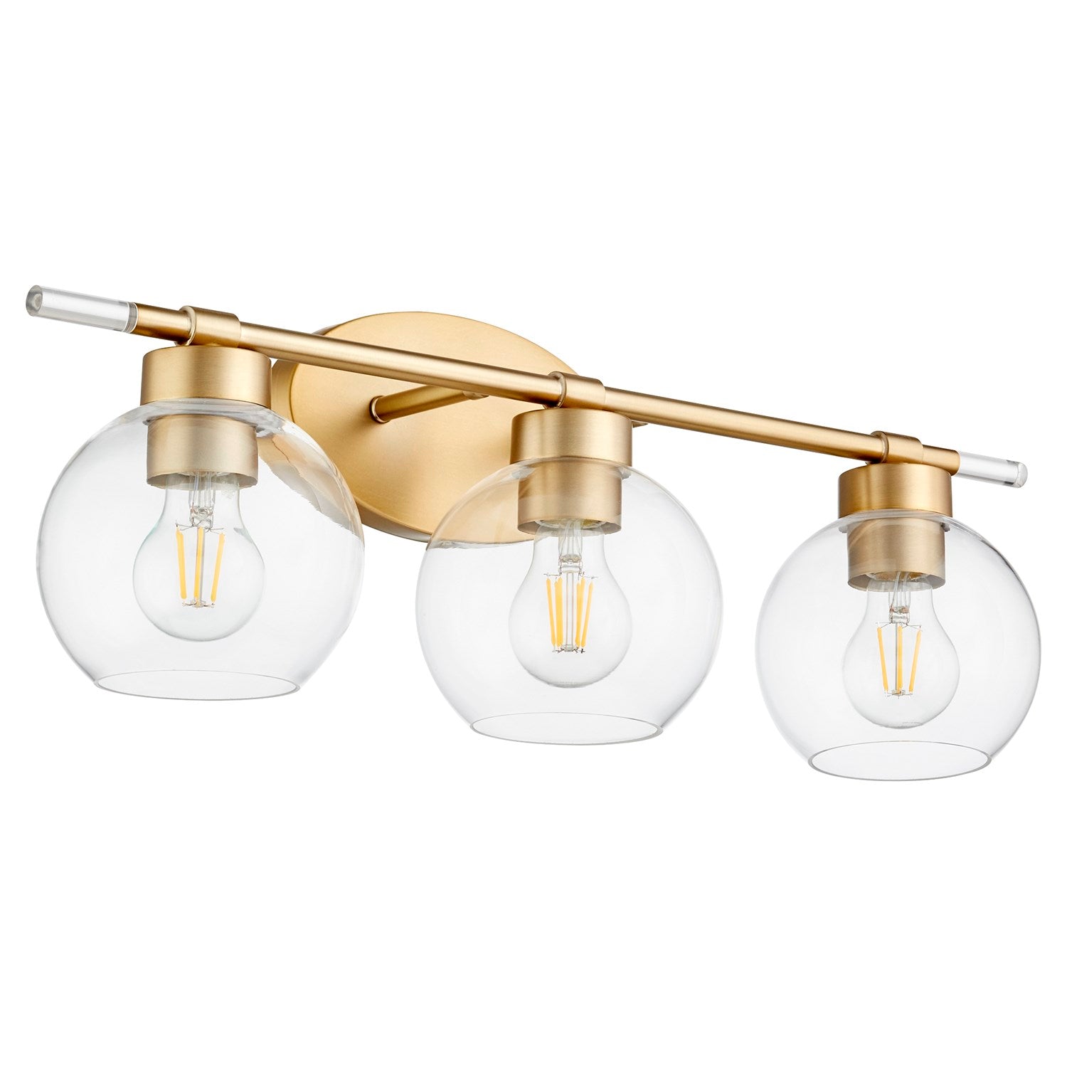 Vol‡n 3Lt Vanity - Aged Brass by Quorum