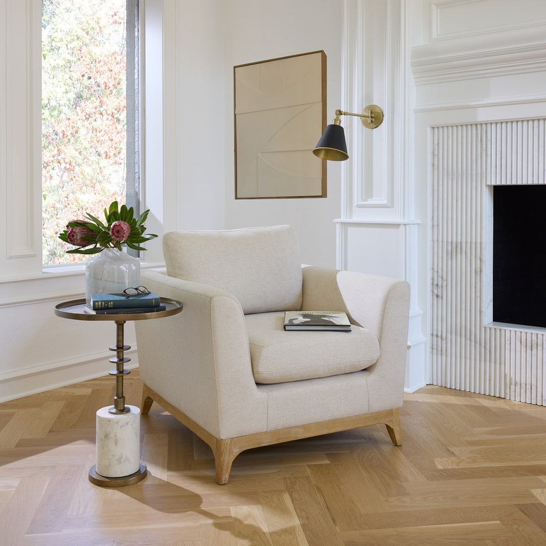 Bailey 1Lt Wall Lamp - Matte Black/Aged Brass