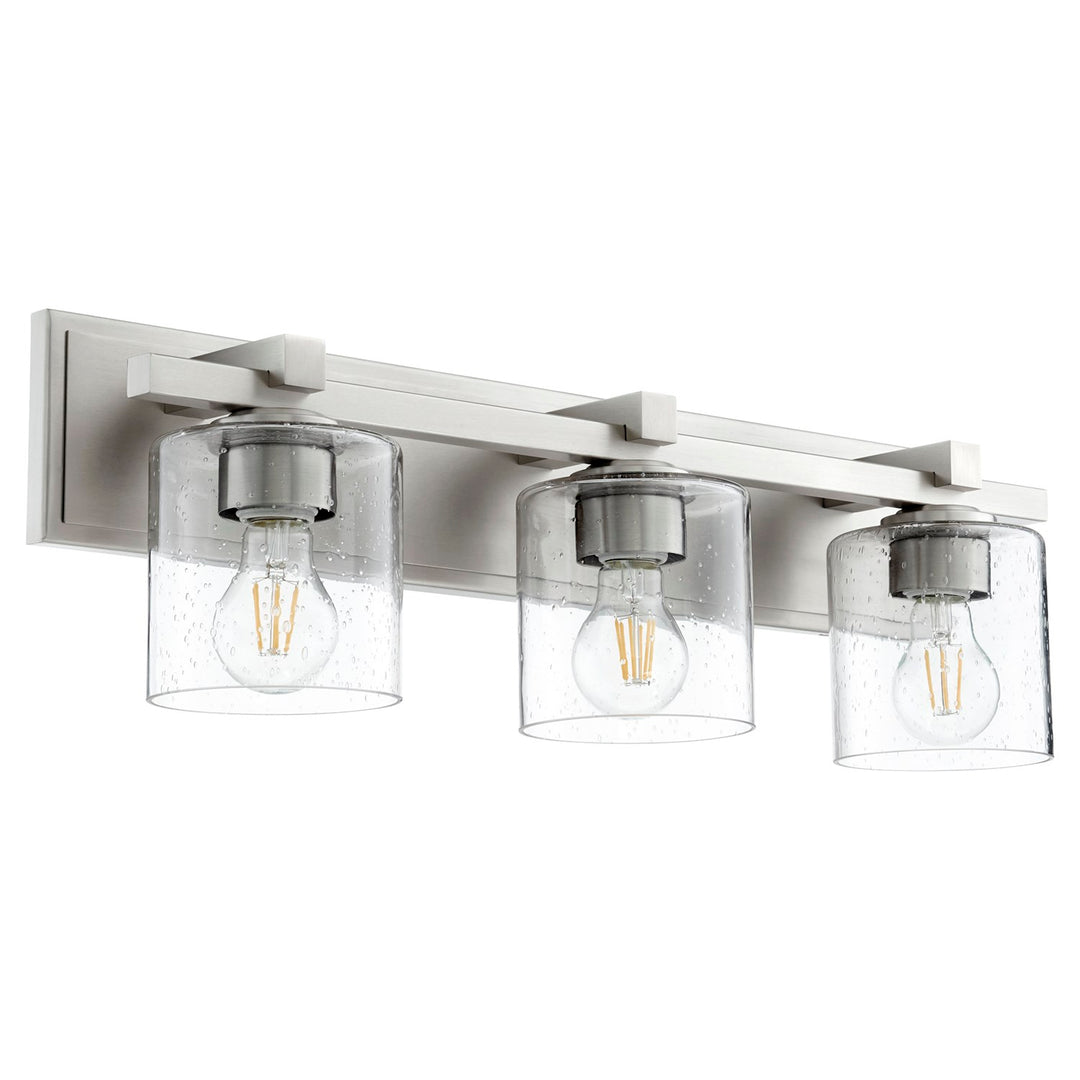 Kaplan 3Lt Clr/Sd Cylinder - Satin Nickel by Quorum