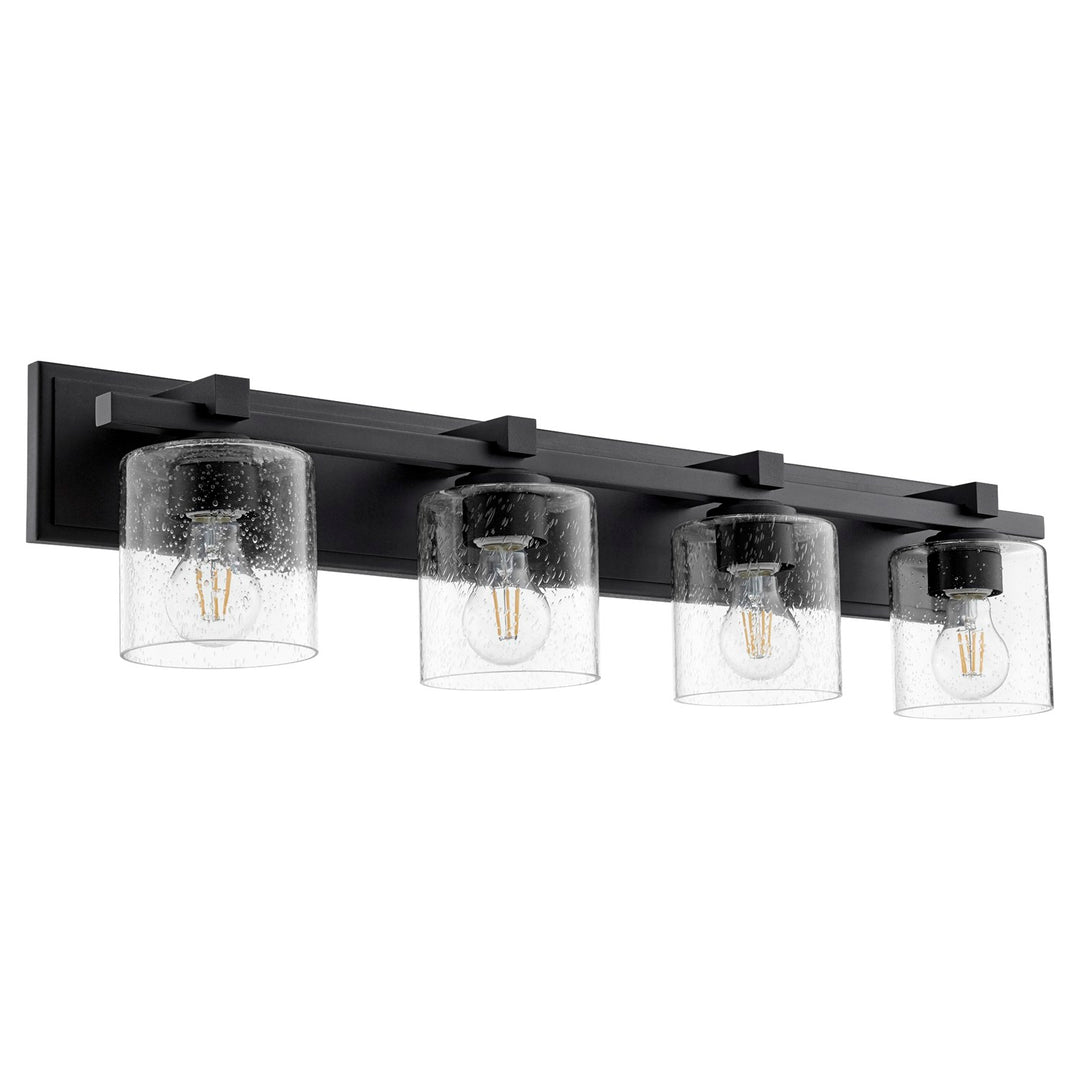 Kaplan 4Lt Clr/Sd Cylinder - Textured Black by Quorum