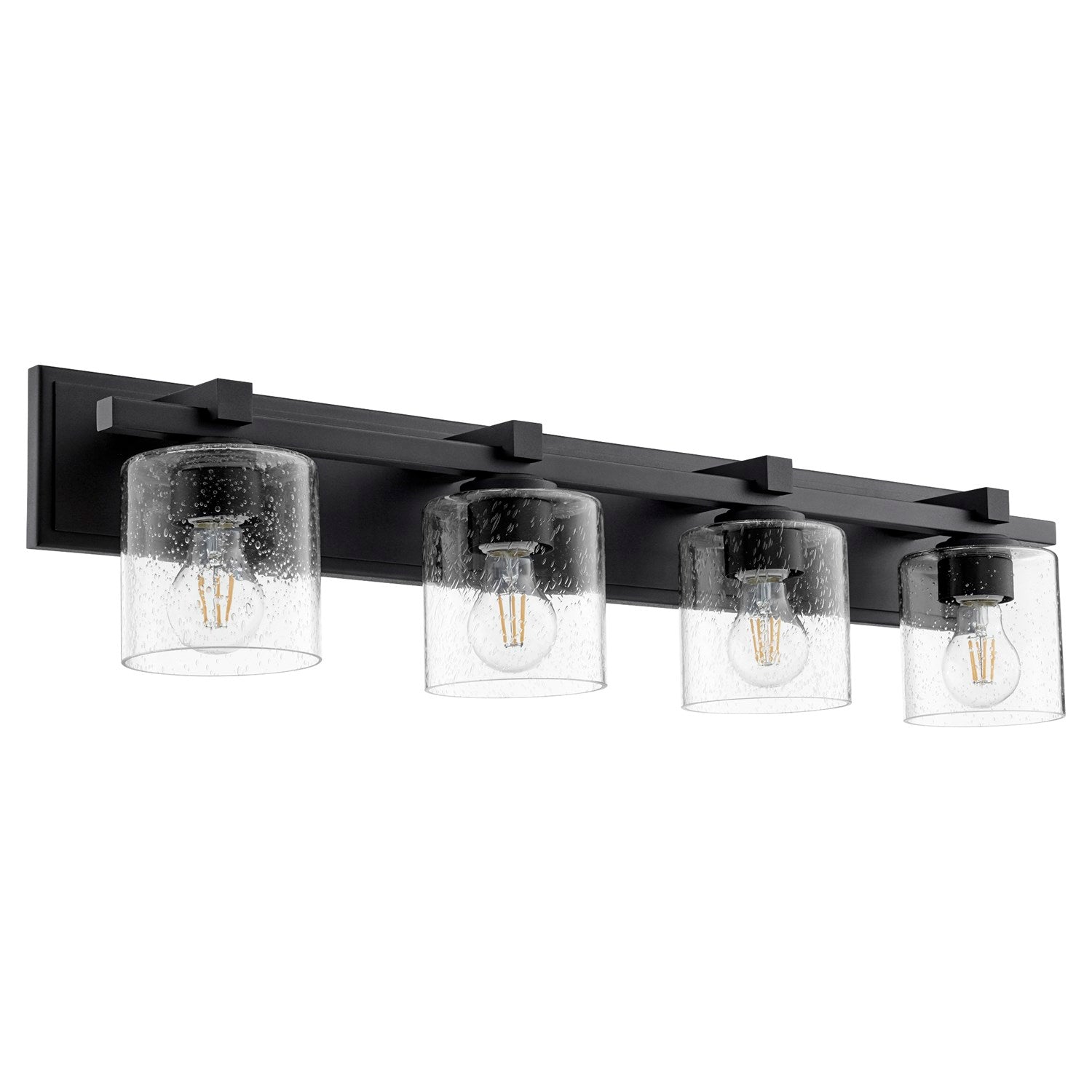 Kaplan 4Lt Clr/Sd Cylinder - Textured Black by Quorum
