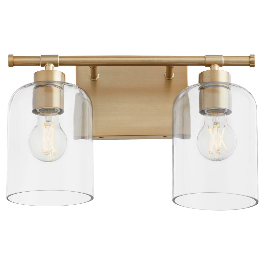 Tribute 2Lt Vanity - Aged Brass by Quorum