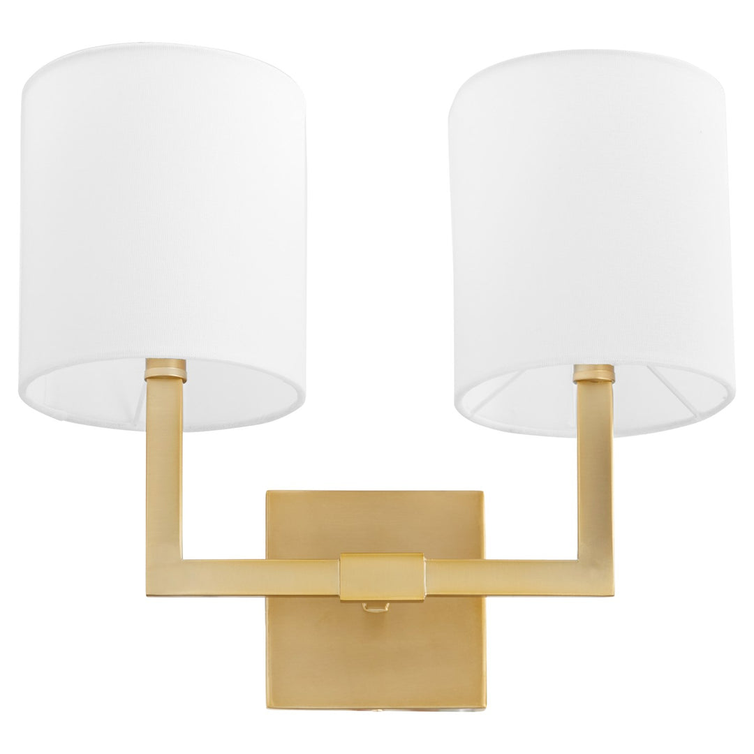 Bolero 2Lt Wall Mt - Aged Brass by Quorum