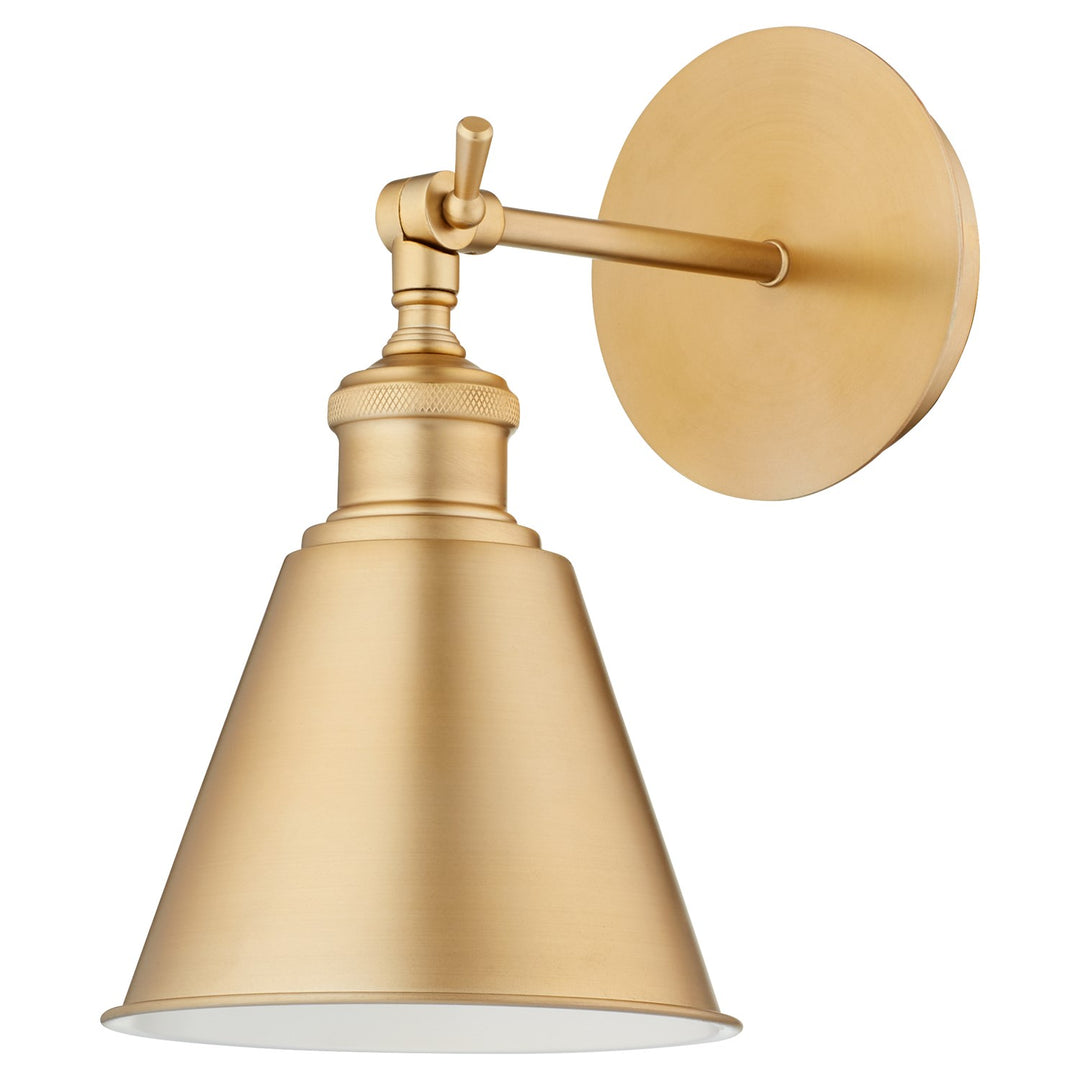 Sm Cone Wall Mt - Aged Brass by Quorum