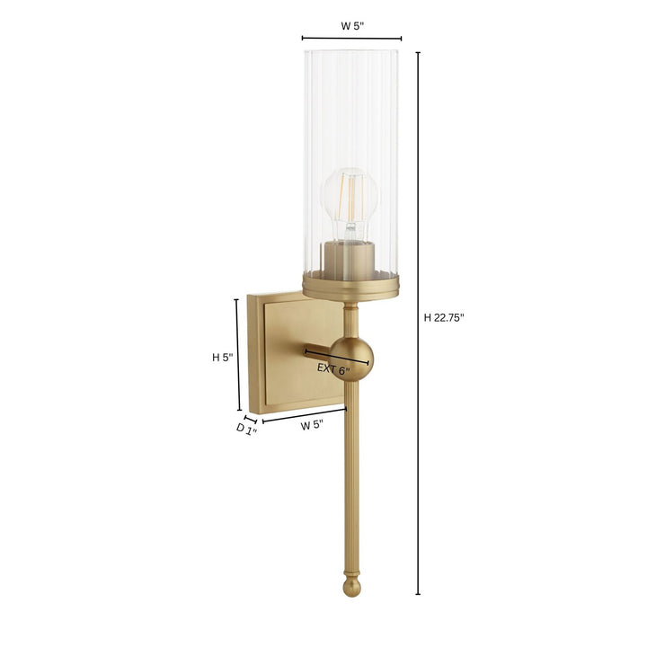 Lee Blvd 1Lt Wall Mt- Aged Brass by Quorum