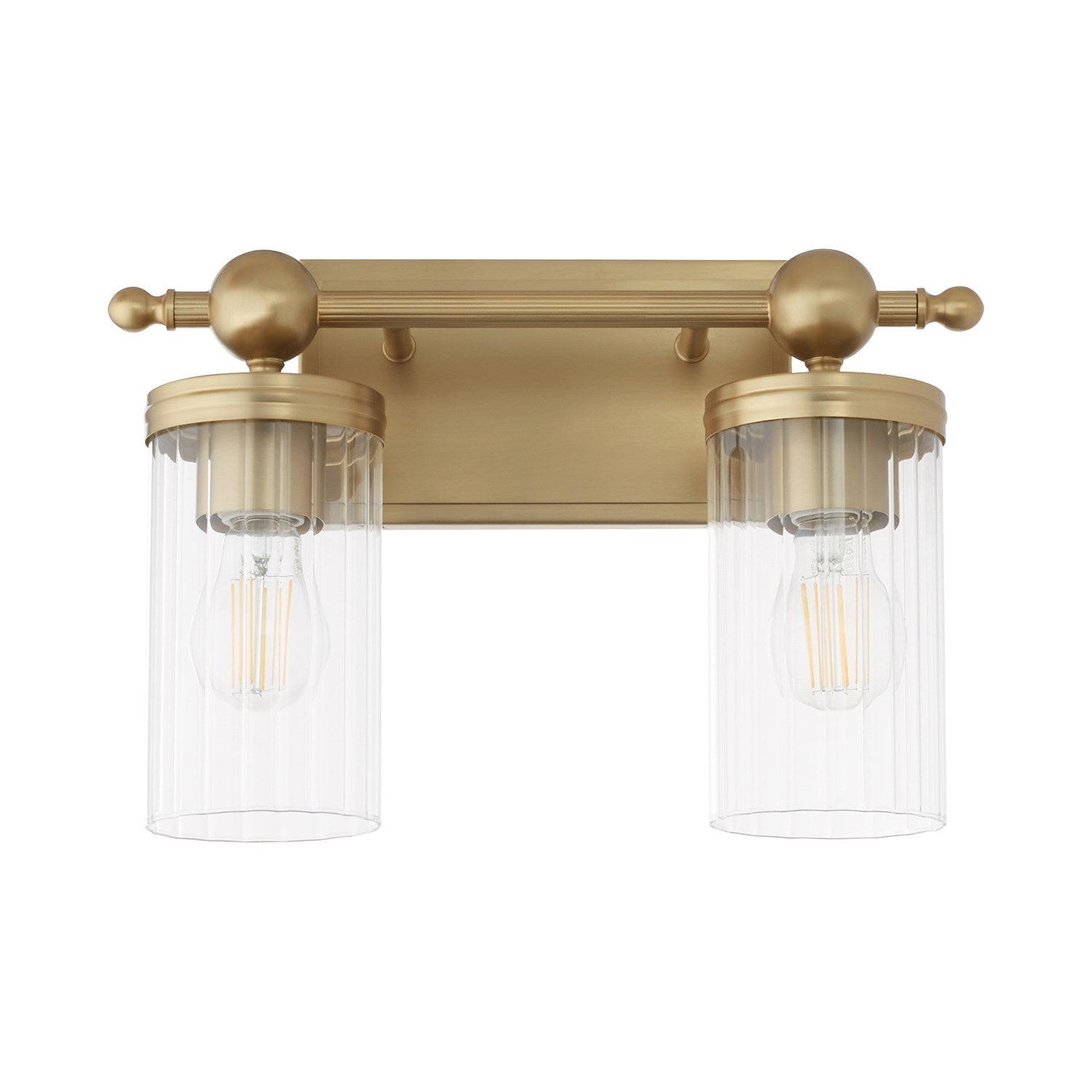 Lee Blvd 2Lt Vanity -Aged Brass