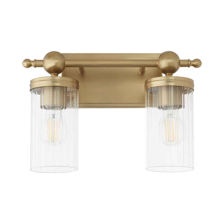 Lee Blvd 2Lt Vanity -Aged Brass