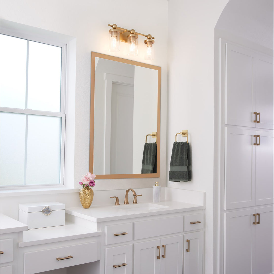 Lee Blvd 3Lt Vanity - Aged Brass