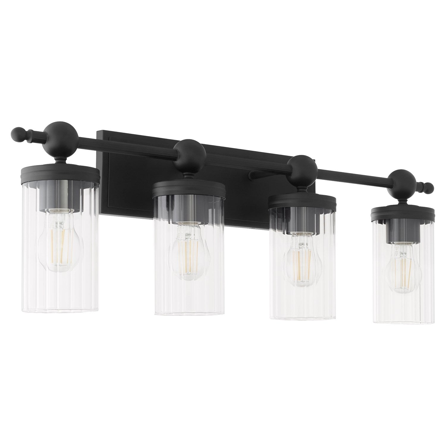 Lee Blvd 4Lt Vanity -Matte Black by Quorum