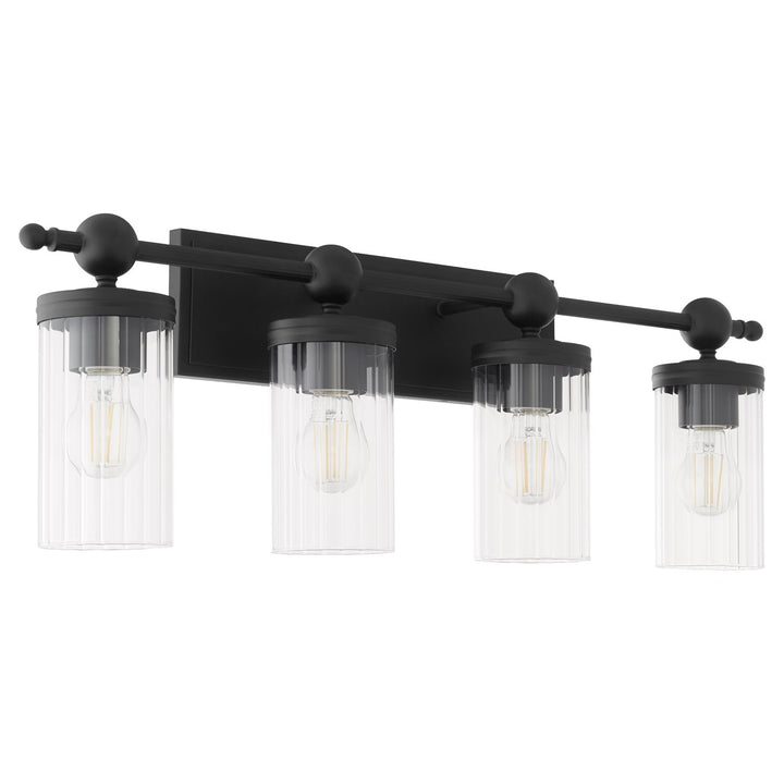 Lee Blvd 4Lt Vanity -Matte Black by Quorum