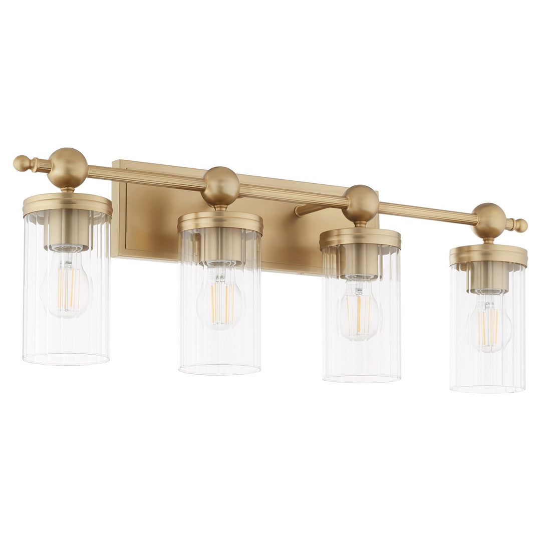 Lee Blvd 4Lt Vanity - Aged Brass by Quorum