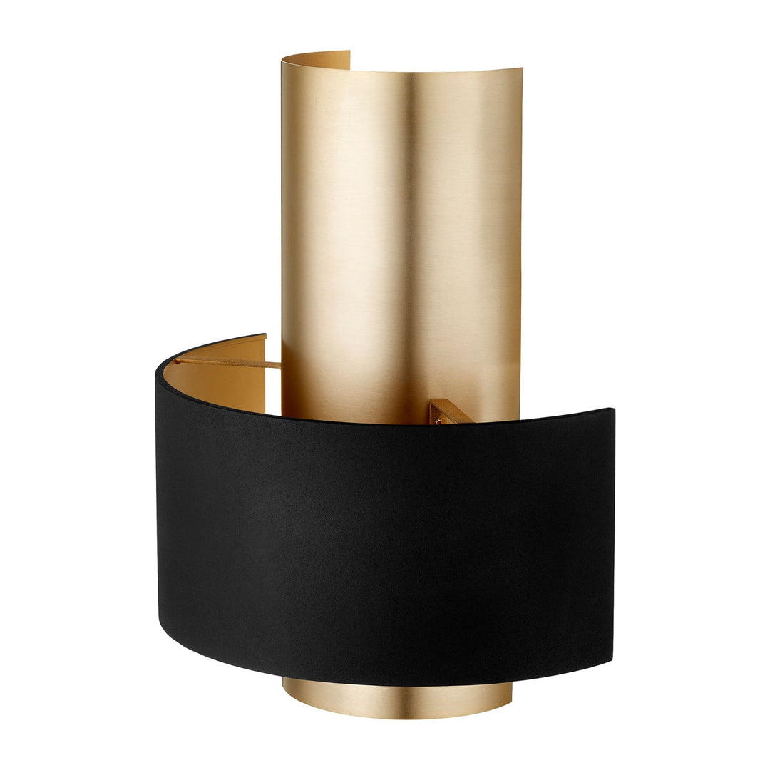 1/2 Cylinder Drum-Textured Black/Aged Brass by Quorum