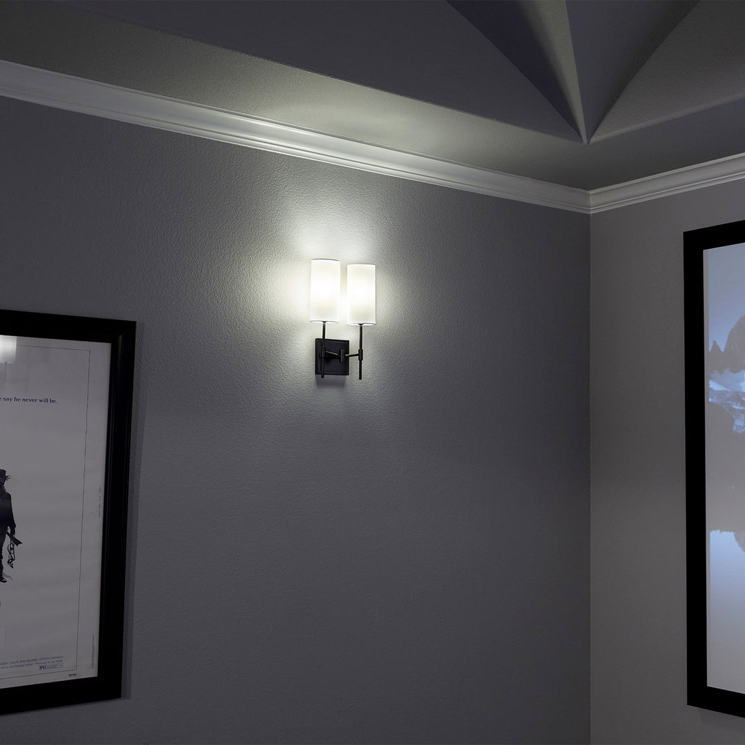 Hamilton 2Lt Wall Mount - Matte Black