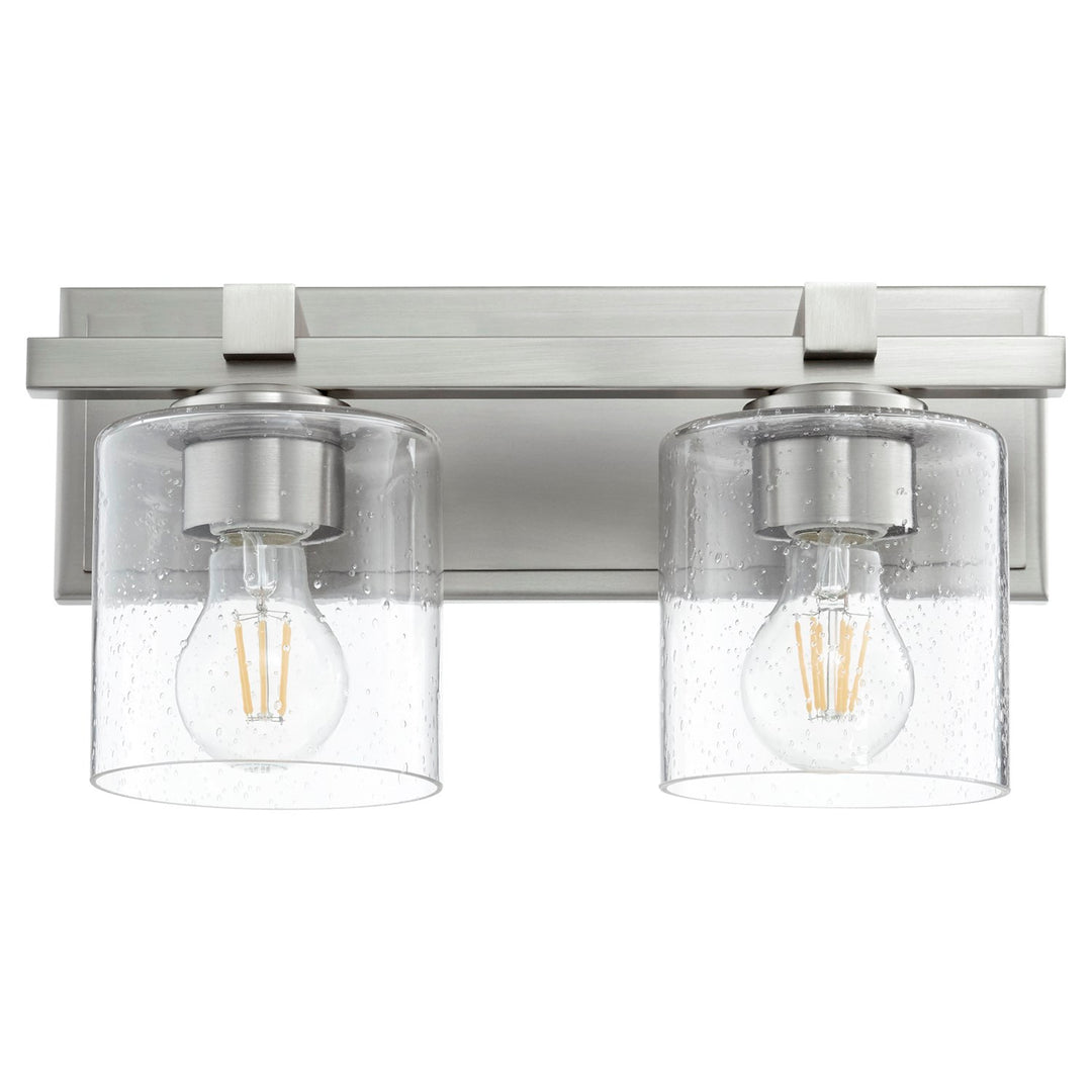 Kaplan 2Lt Clr/Sd Cylinder - Satin Nickel by Quorum