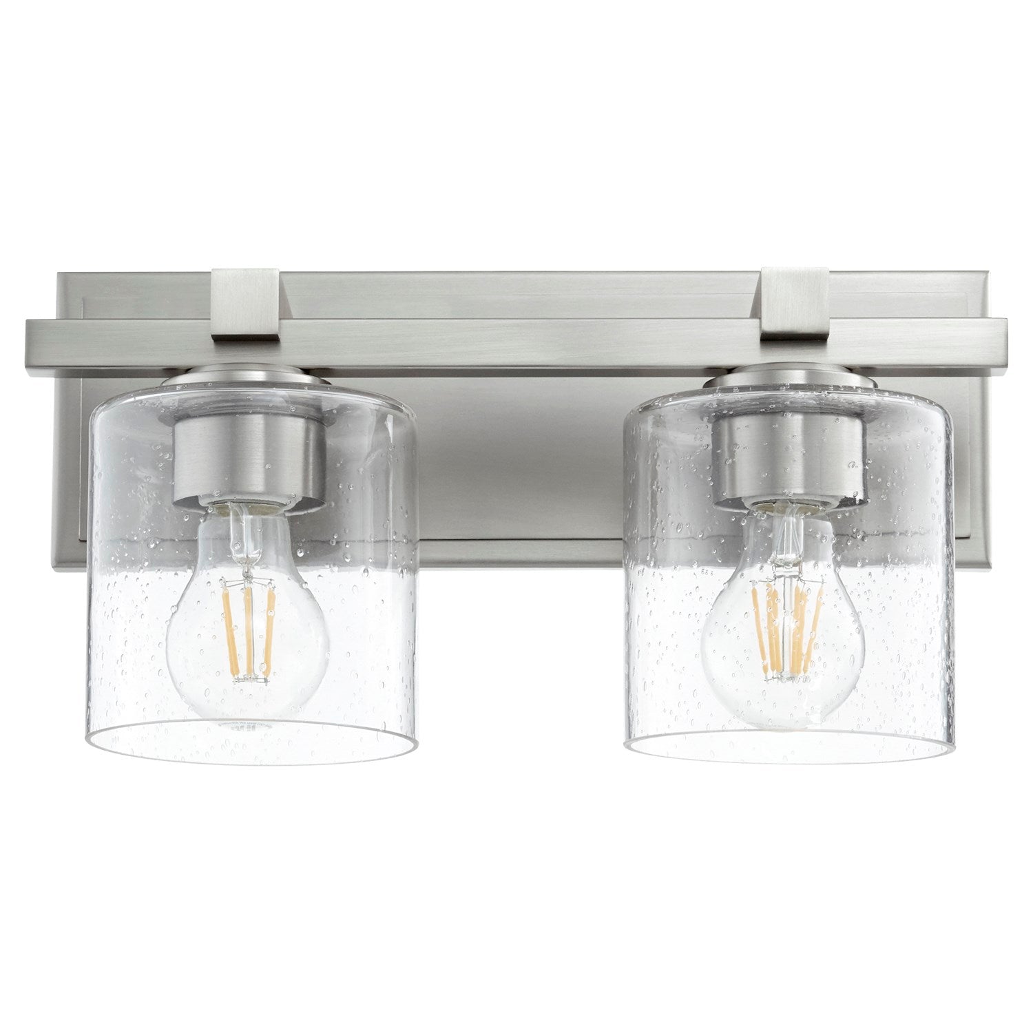 Kaplan 2Lt Clr/Sd Cylinder - Satin Nickel by Quorum