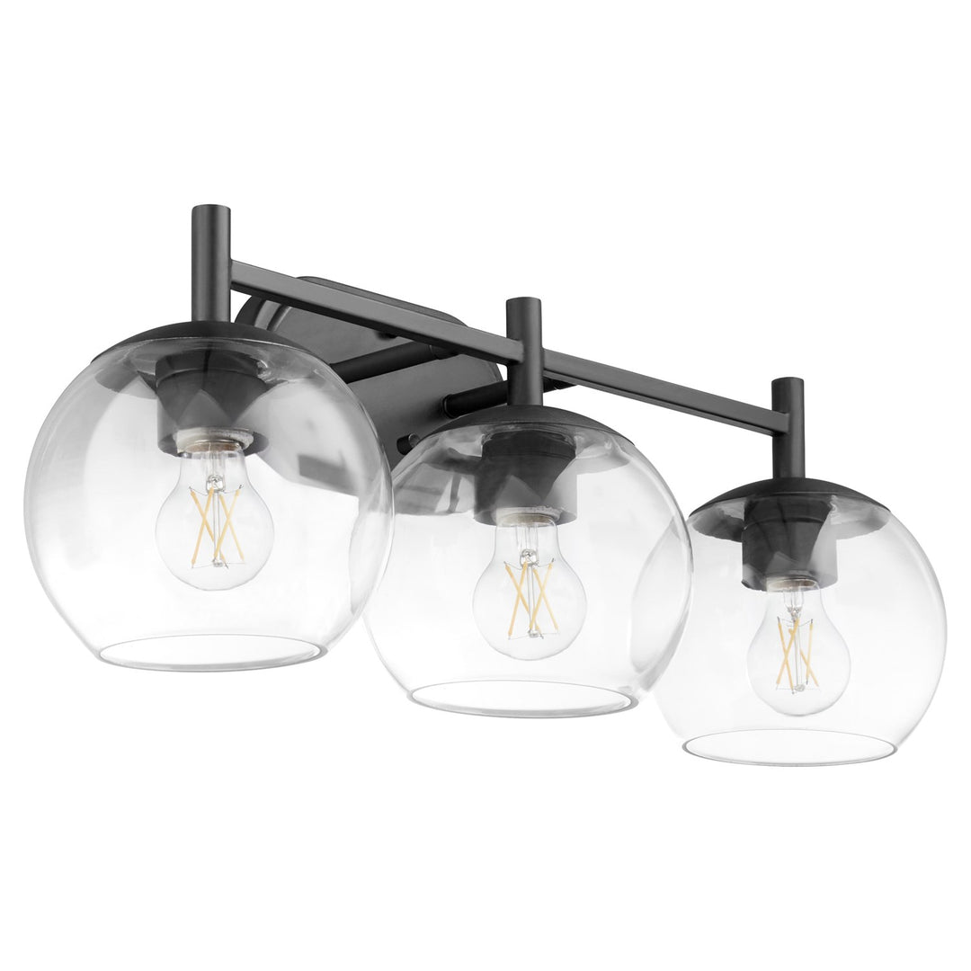 Lyon 3Lt Vanity - Matte Black by Quorum