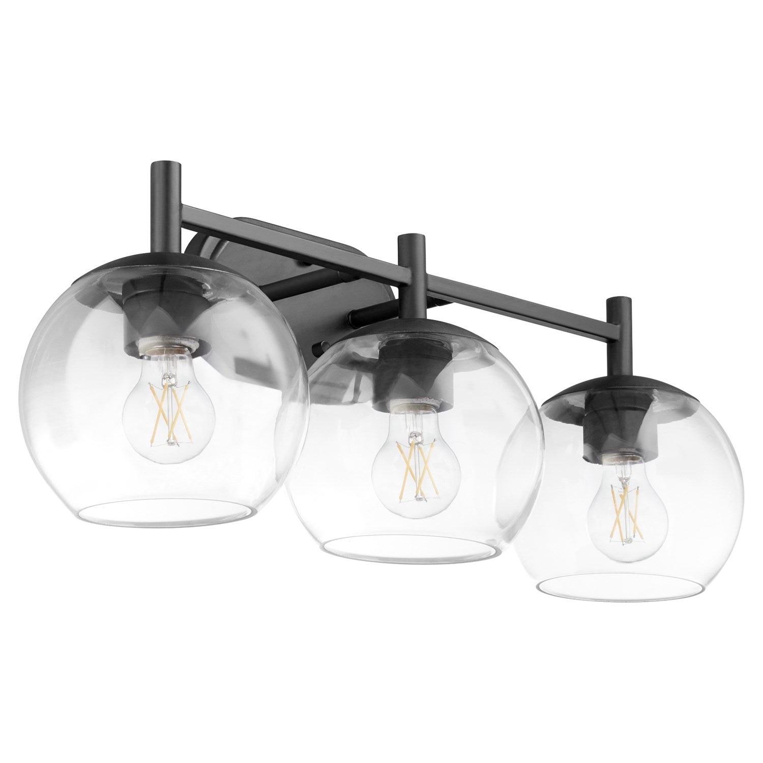 Lyon 3Lt Vanity - Matte Black by Quorum