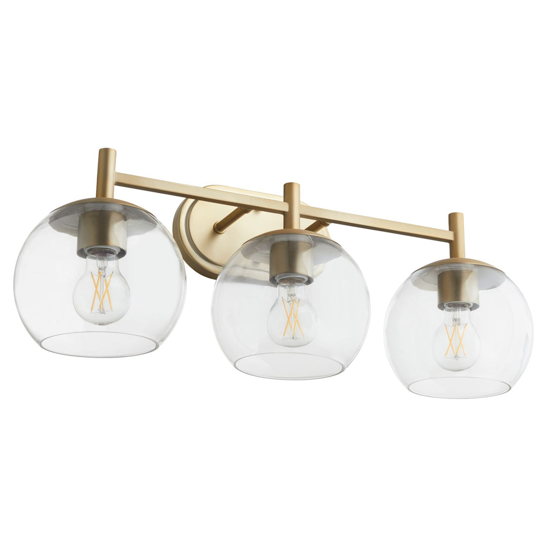 Lyon 3Lt Vanity - Aged Brass by Quorum