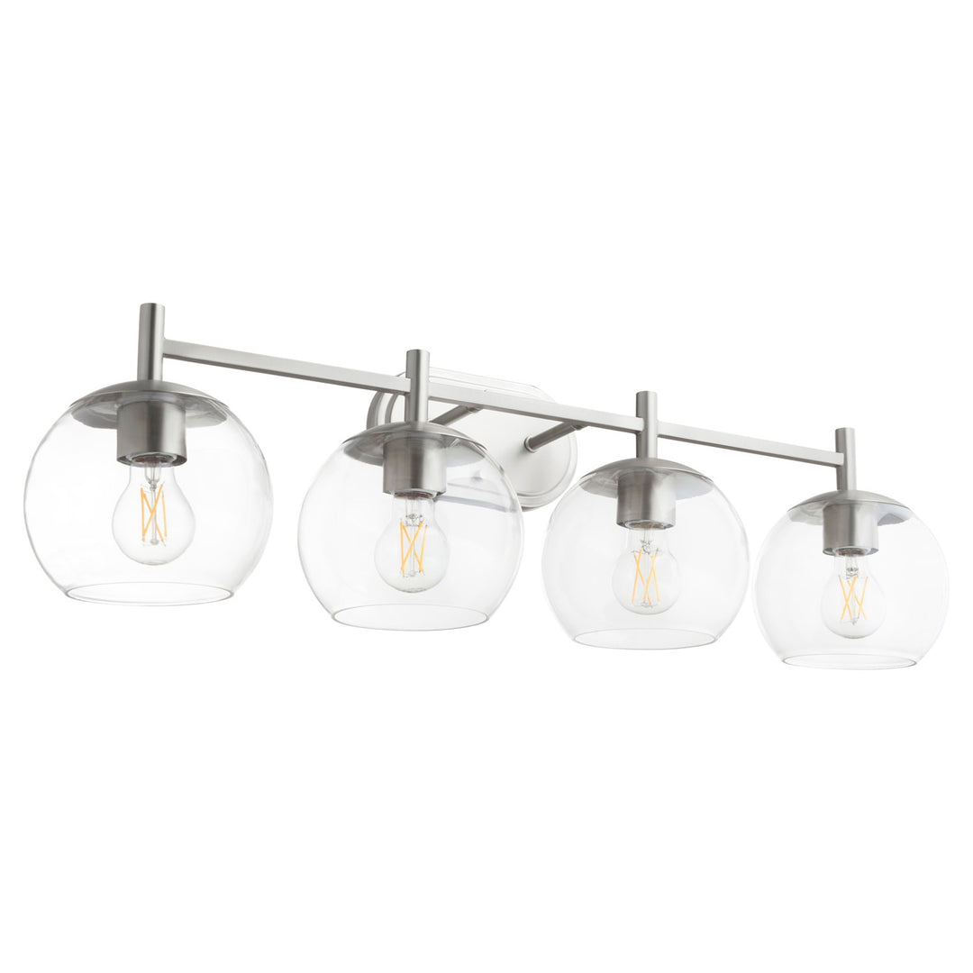 Lyon 4Lt Vanity - Satin Nickel by Quorum