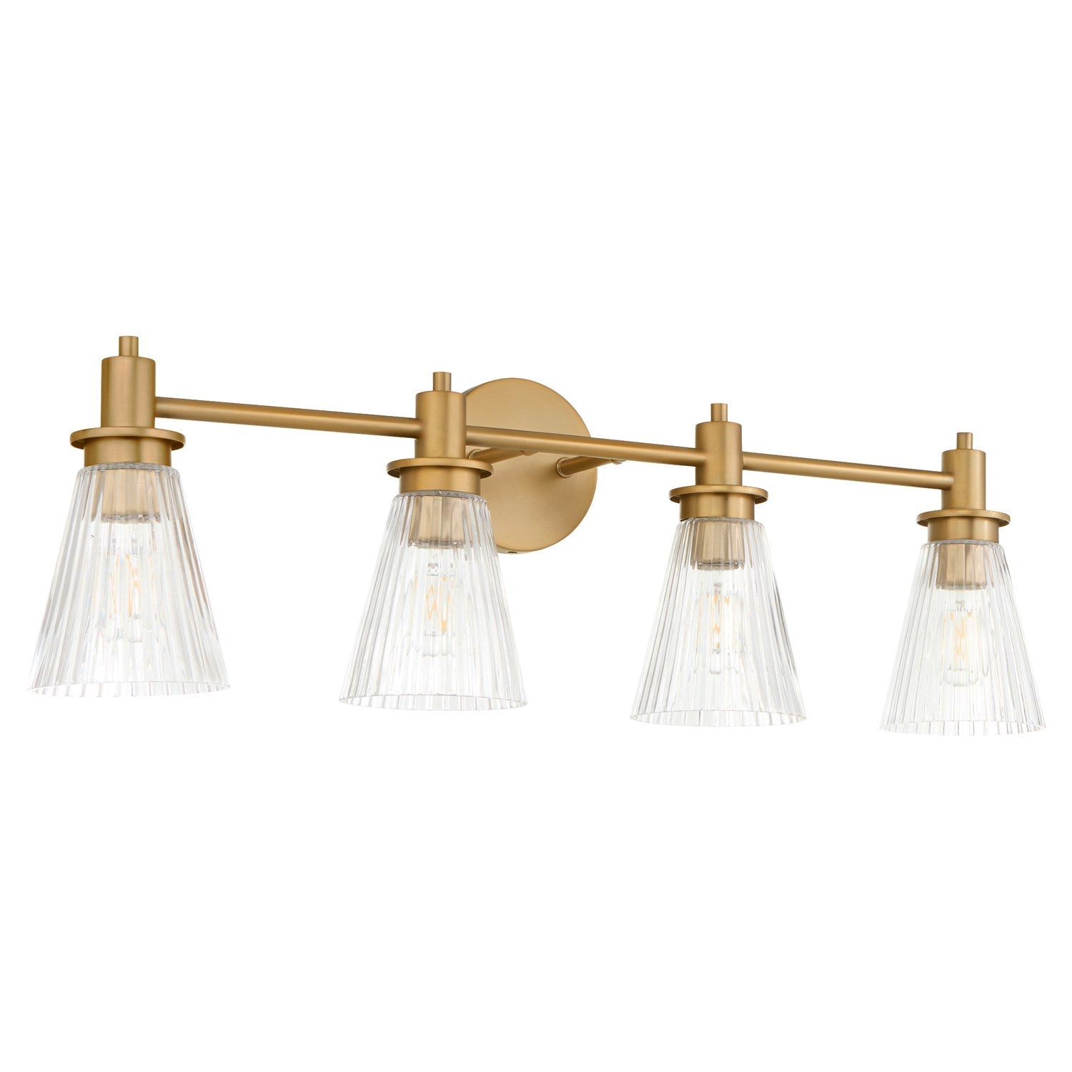 Lawton 4Lt Vanity - Brushed Brass by Quorum