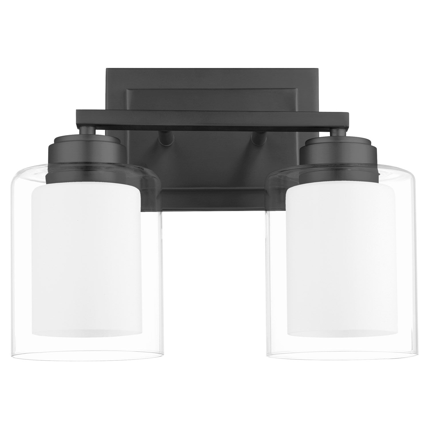 Cameron 2Lt Clr / Opal Vnty - Matte Black by Quorum