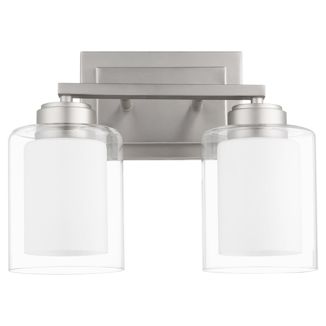 Cameron 2Lt Clr / Opal Vnty - Satin Nickel by Quorum