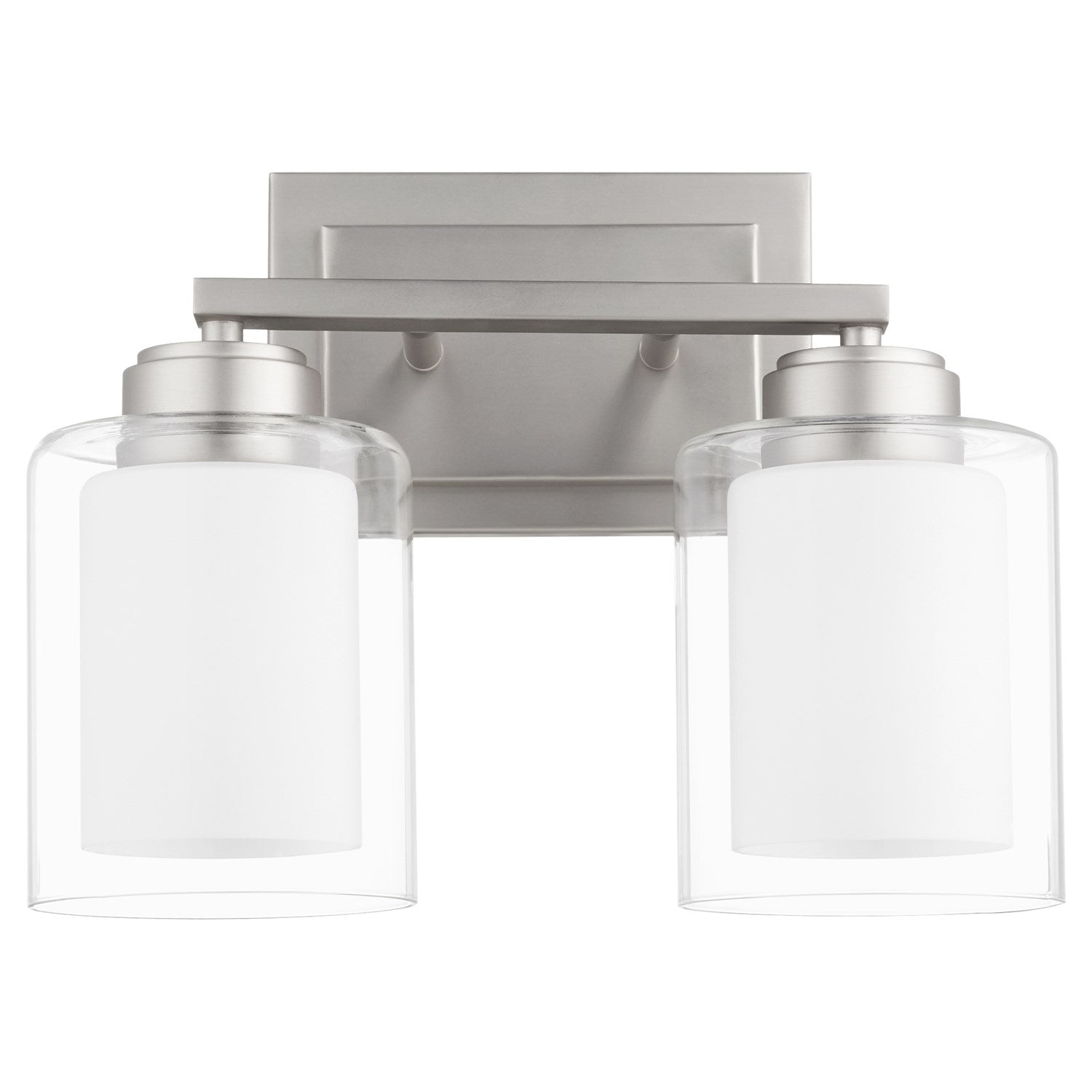 Cameron 2Lt Clr / Opal Vnty - Satin Nickel by Quorum