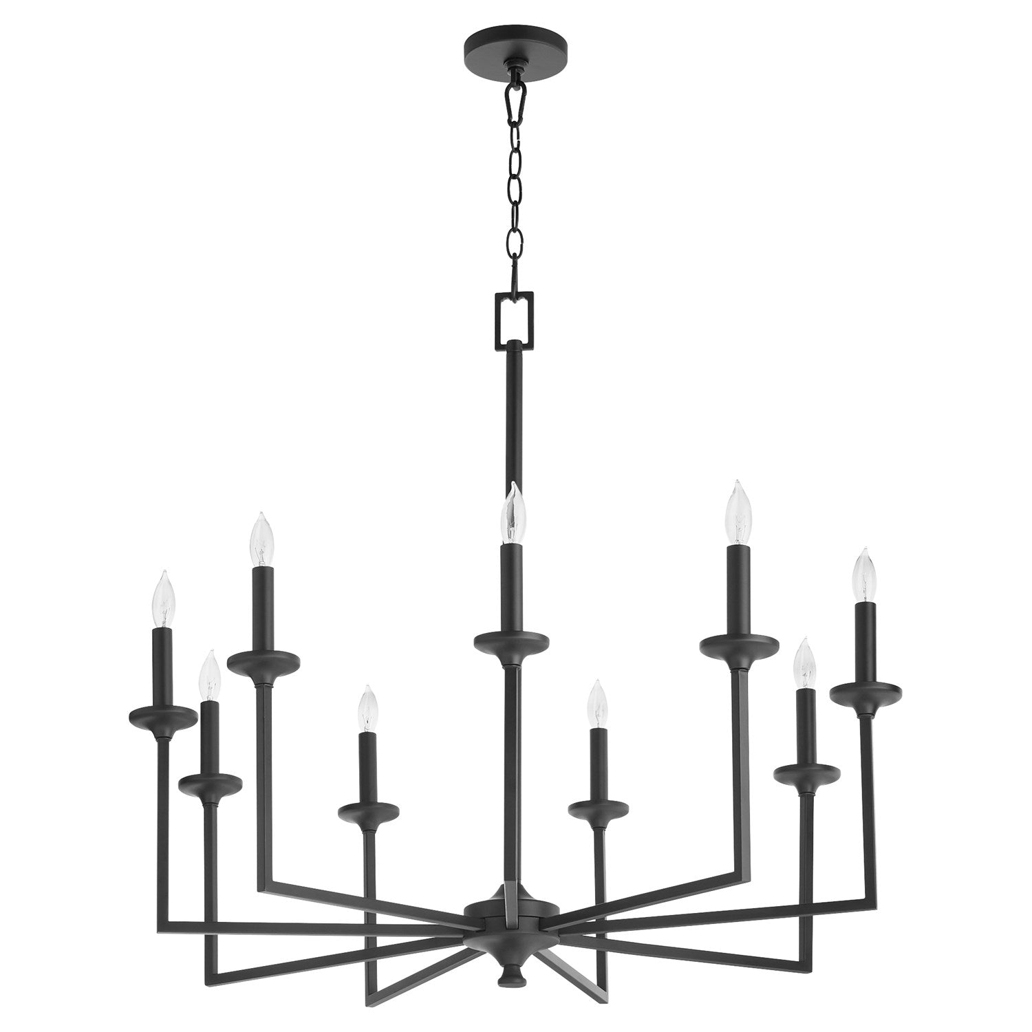 Eldorado 9Lt Chand - Matte Black by Quorum