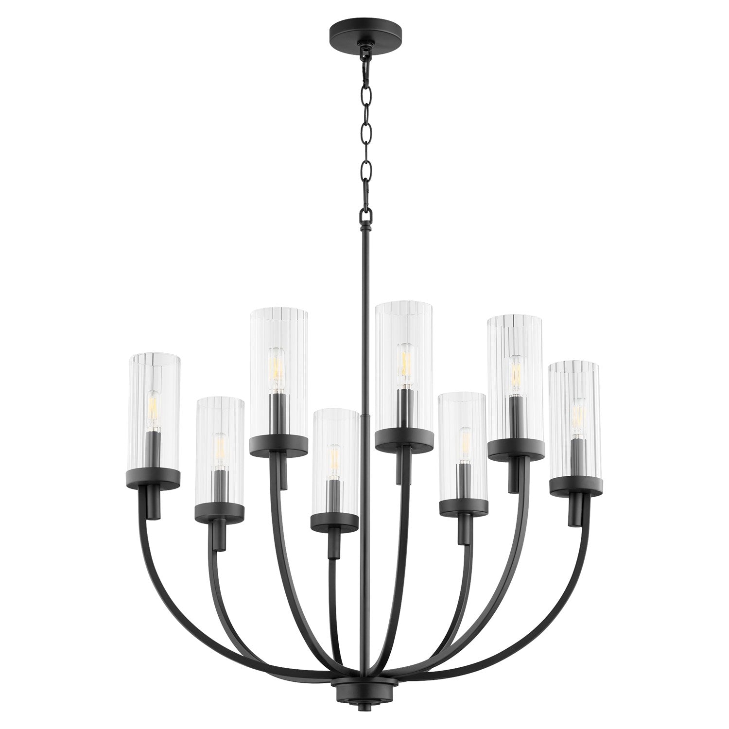 Ladin 8Lt Chand - Textured Black by Quorum