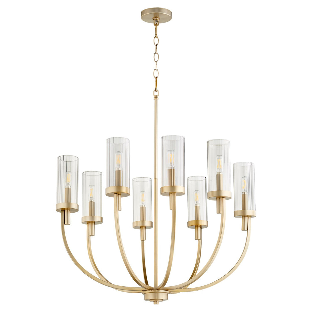Ladin 8Lt Chand - Aged Brass by Quorum