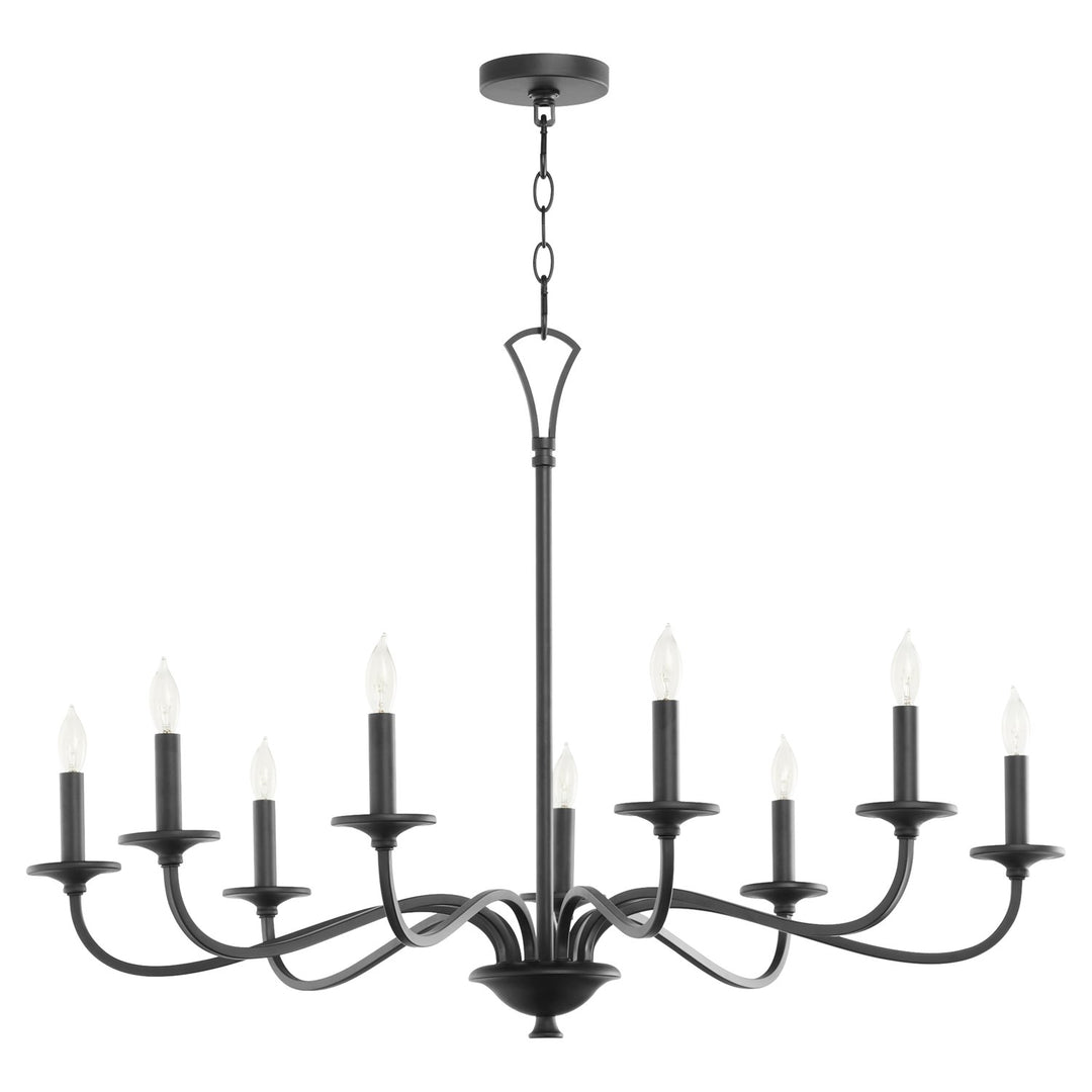 Maryse 9Lt Chand - Matte Black by Quorum