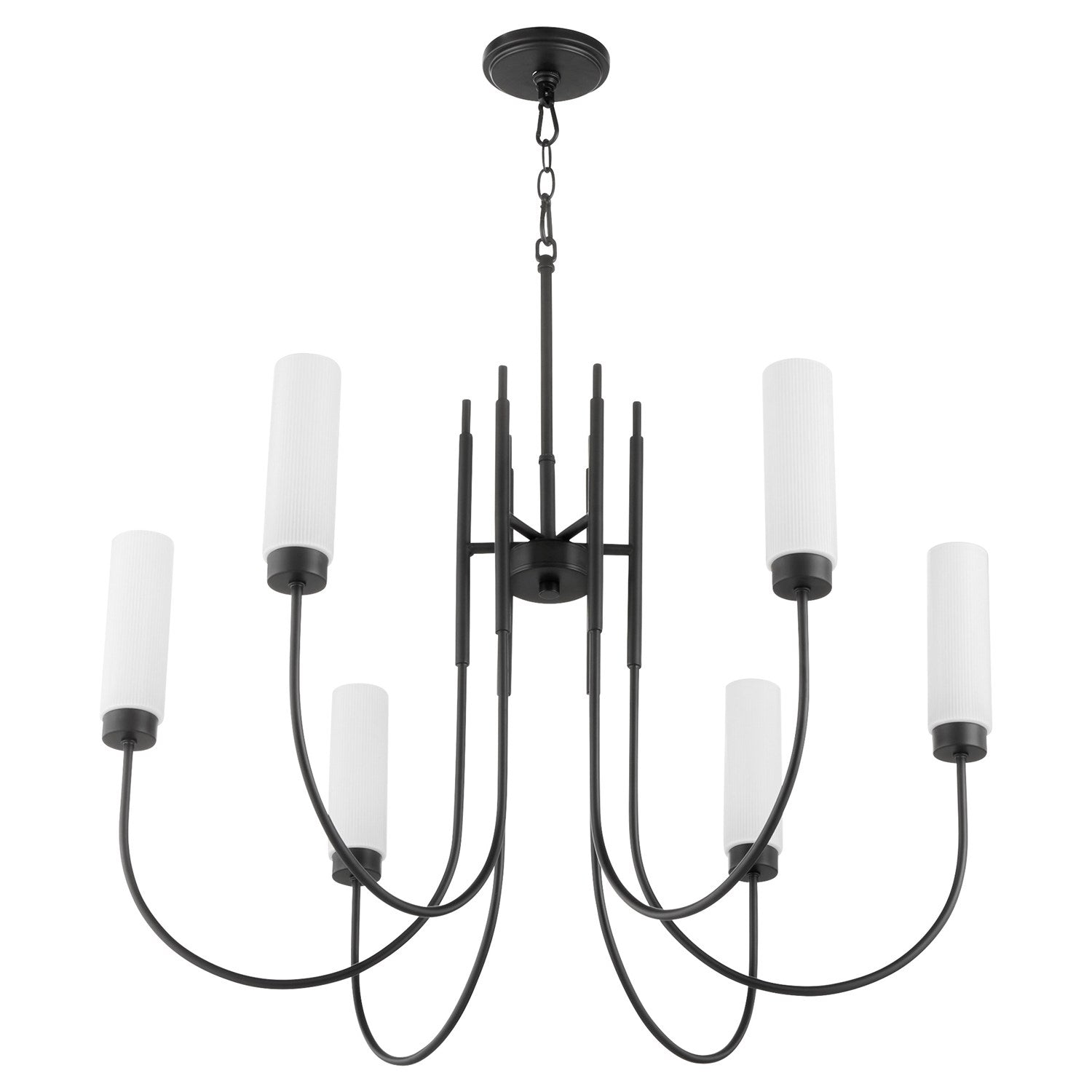 Jerome 6Lt Chandelier - Matte Black by Quorum