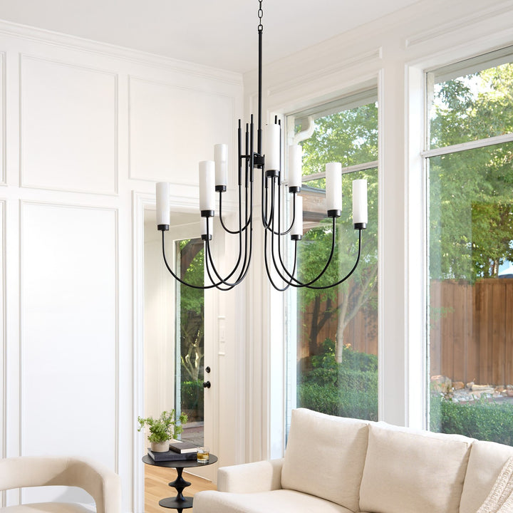 Jerome 9Lt Chandelier - Matte Black