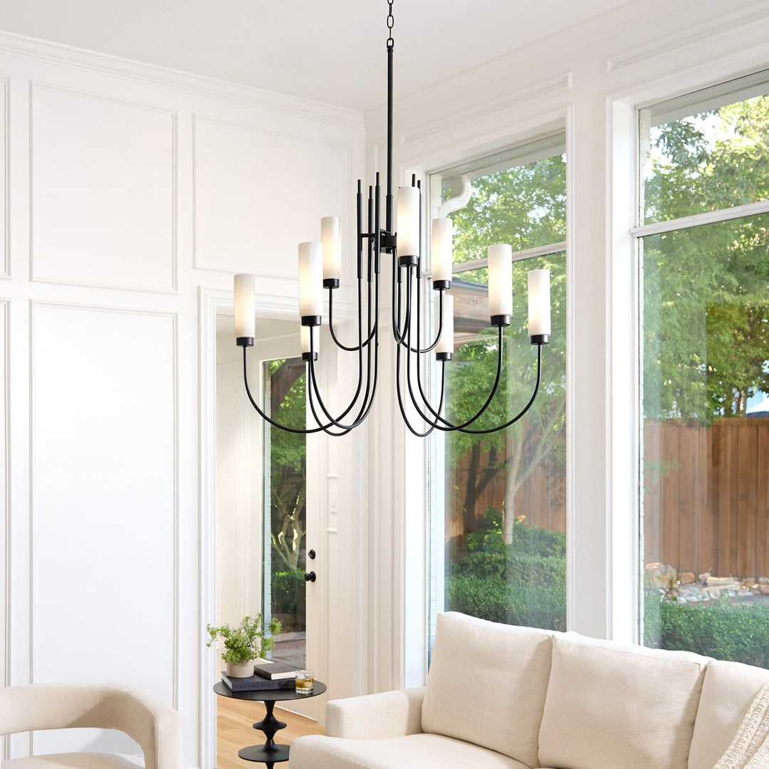 Jerome 9Lt Chandelier - Matte Black