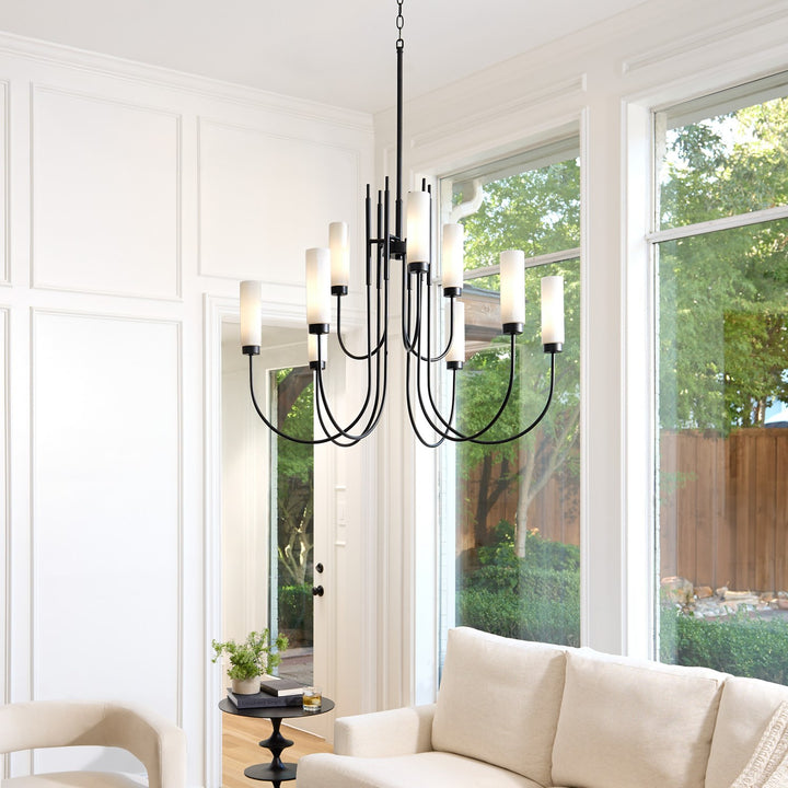Jerome 9Lt Chandelier - Matte Black