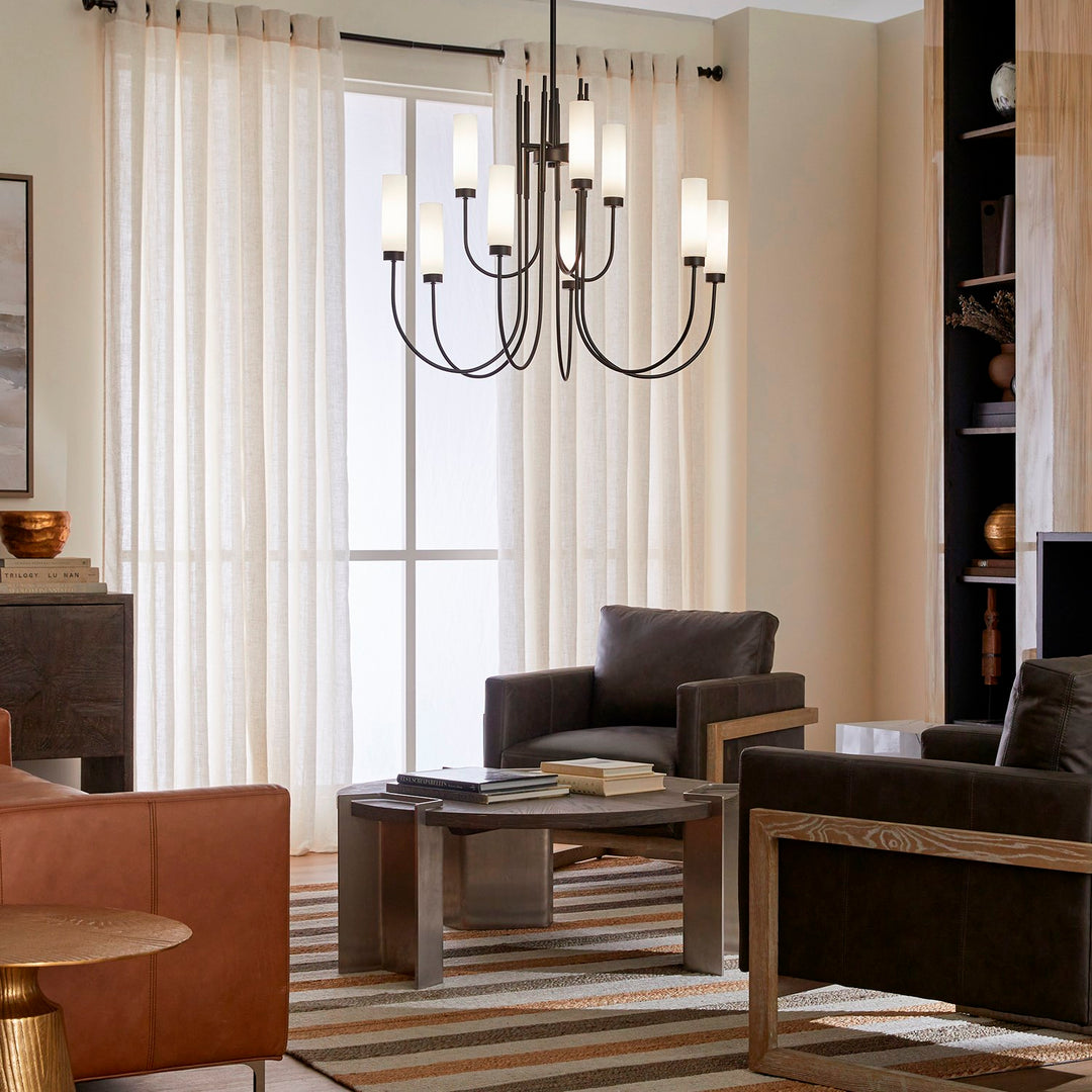 Jerome 9Lt Chandelier - Matte Black