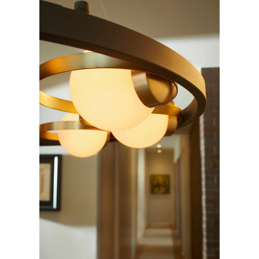Nimatte Blackus 8Lt Chand -Textured Black/Aged Brass