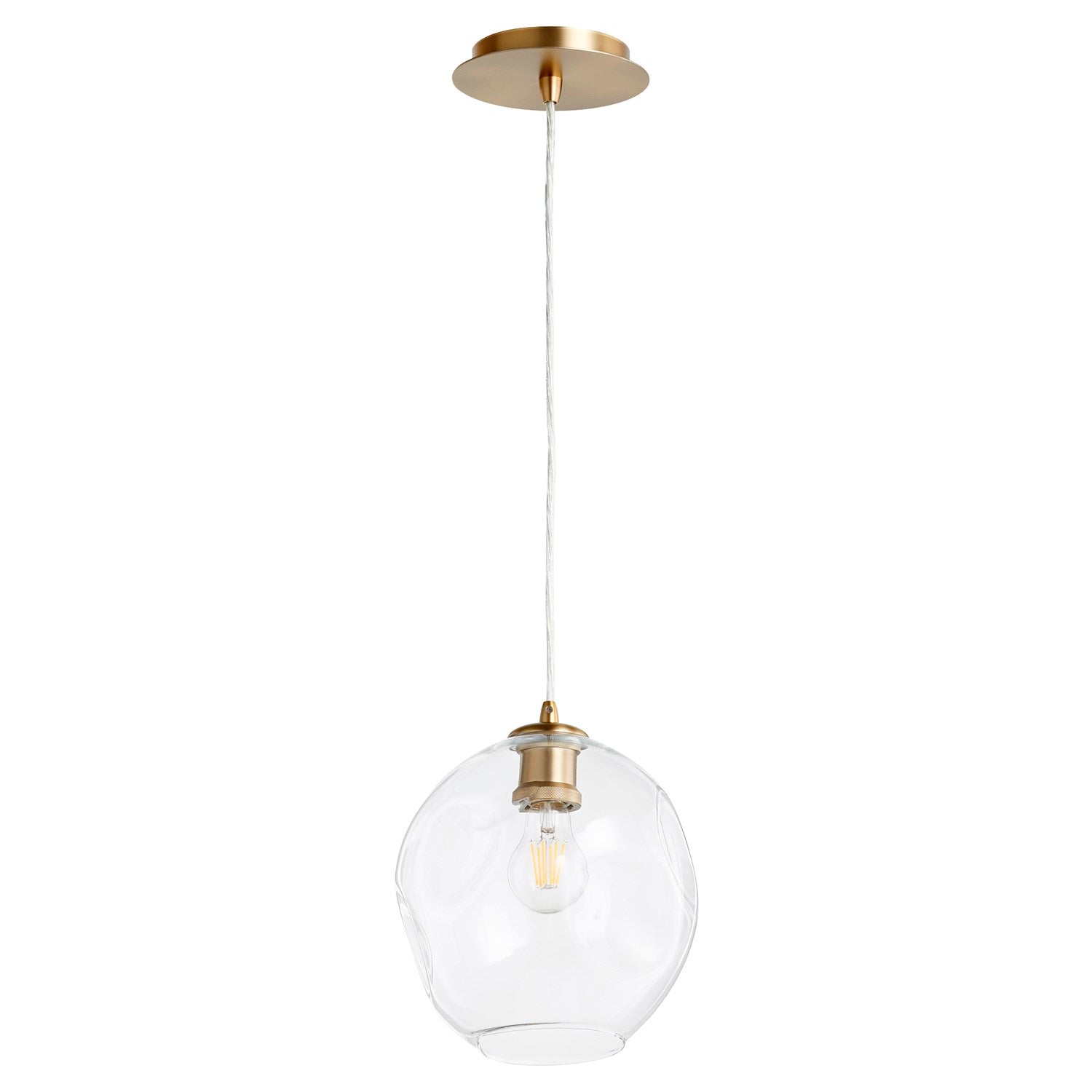 Numen 1Lt Pendantd - Aged Brass by Quorum