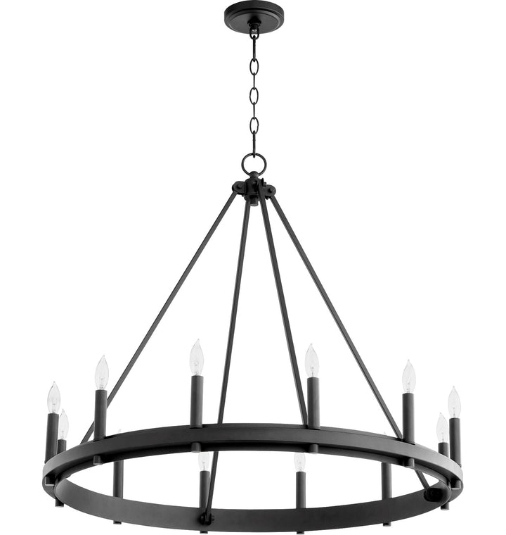 Aura 12Lt Chand - Textured Black by Quorum