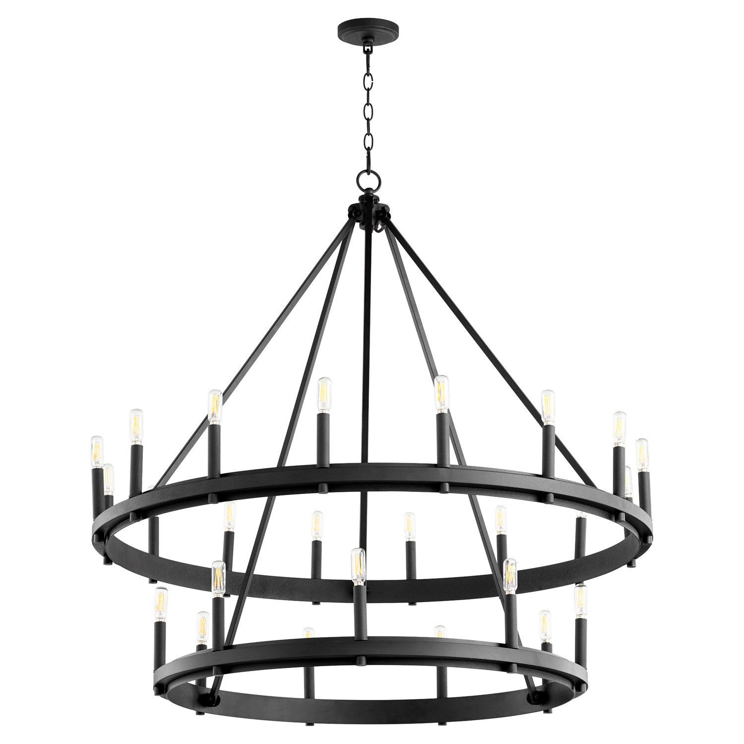 Aura 25Lt Chand - Textured Black by Quorum