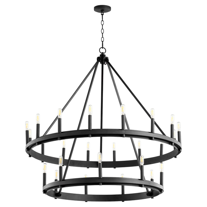 Aura 25Lt Chand - Textured Black by Quorum